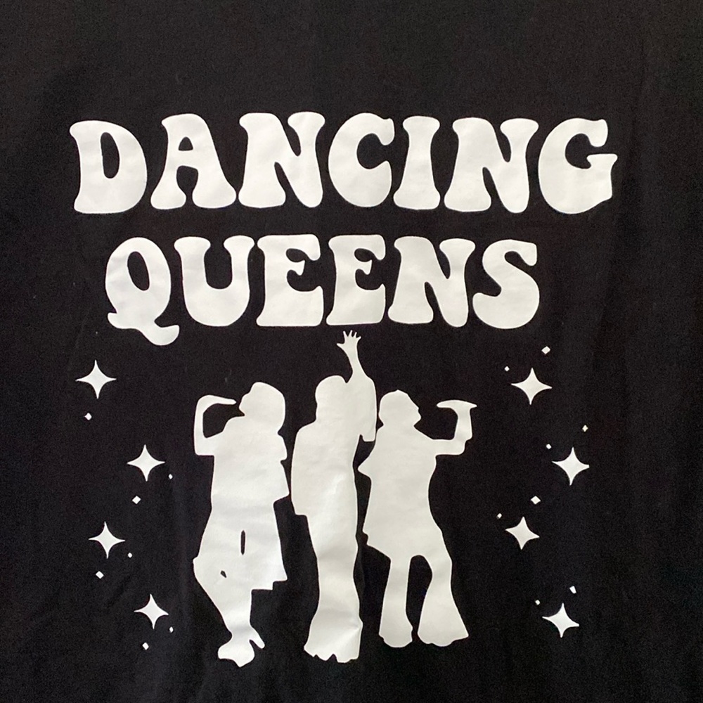 Dancing Queens Black Tee Shirt Unisex Size Large